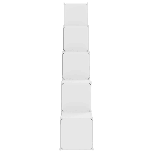 vidaXL Armário de arrumação infantil com 15 cubos PP branco