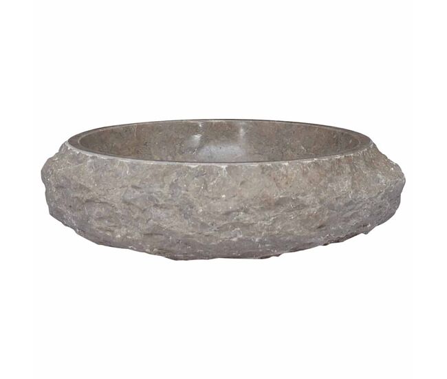Vidaxl lavabo gris mármol ø40x12 cm