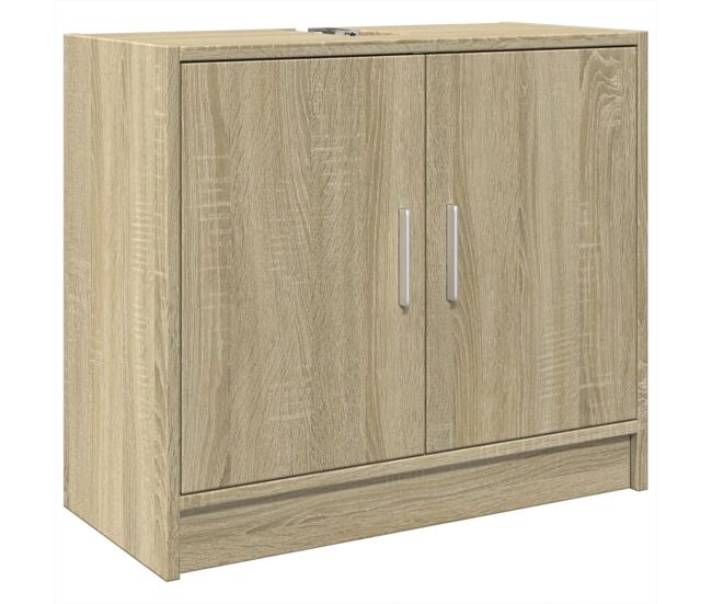 Vidaxl armario de lavabo madera de ingeniería roble sonoma 63x29x55 cm