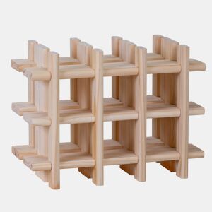 Well Home Adega Modular para 9 Garrafas em Madeira 13,4x22x32,5cm