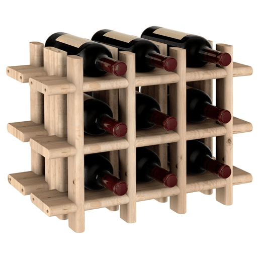 Well Home Adega Modular para 9 Garrafas em Madeira 13,4x22x32,5cm