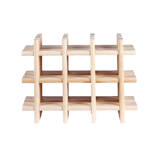 Well Home Adega Modular para 9 Garrafas em Madeira 13,4x22x32,5cm