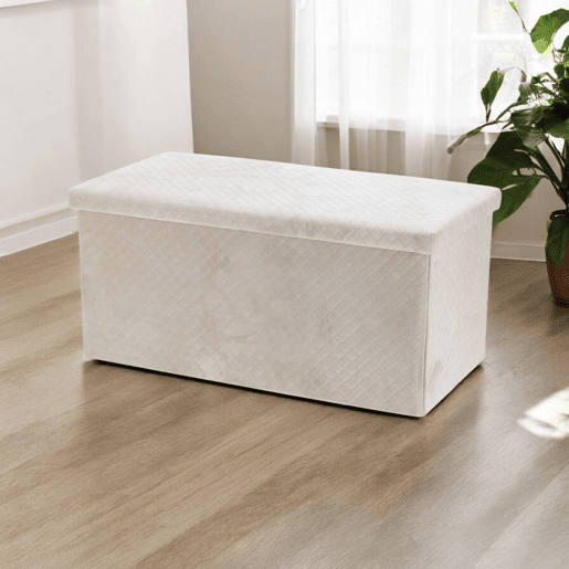 Banco de armazenamento em MDF Well Home 76x38x38cm