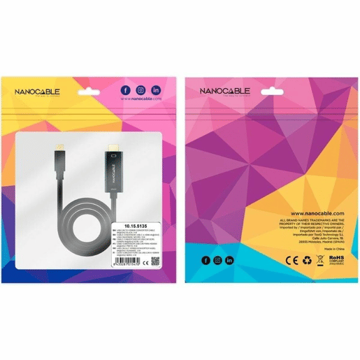 Cabo USB-C para HDMI NANOCABLE 10.15.5135 5 m Preto