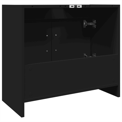 vidaXL Armário de lavatório 63x29x55 cm derivados de madeira preto