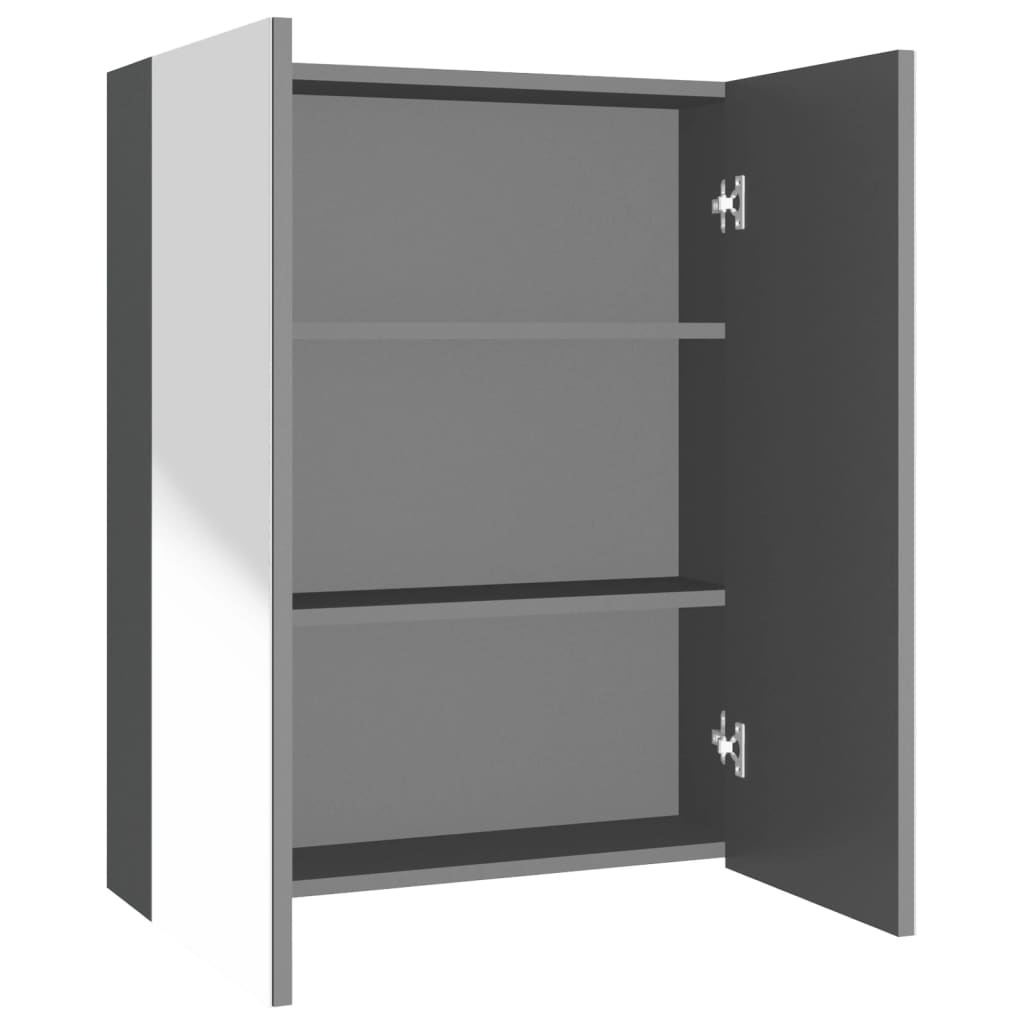 Vidaxl armario de espejo de baño mdf gris antracita 60x15x75 cm