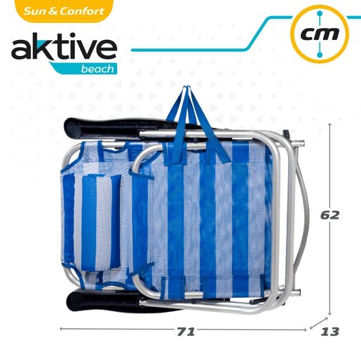 Cadeira de Campismo Acolchoada Colorbaby Marinheiro 48 x 48,5 x 84 cm Branco Azul Marinho