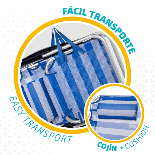 Cadeira de Campismo Acolchoada Colorbaby Marinheiro 48 x 48,5 x 84 cm Branco Azul Marinho
