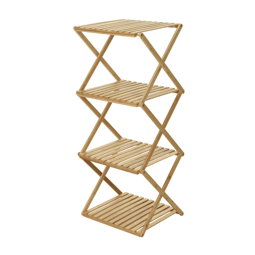 Prateleira de armazenamento Well Home com 4 prateleiras em bambu Alt.93,5cm