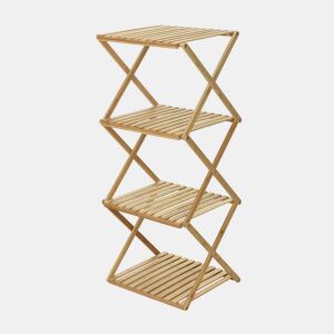 Prateleira de armazenamento Well Home com 4 prateleiras em bambu Alt.93,5cm