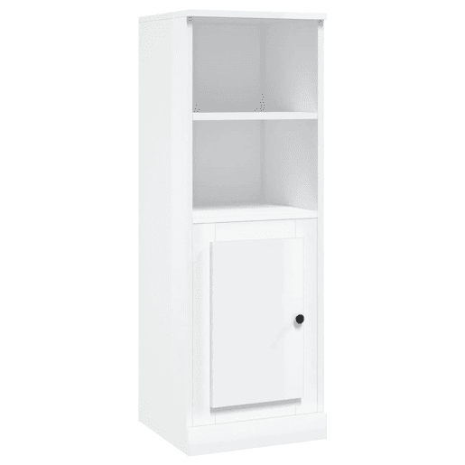 vidaXL Aparador alto 36x35,5x103,5 cm deriv. madeira branco brilhante
