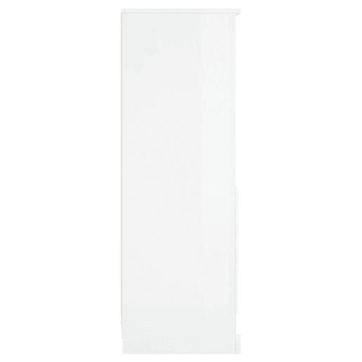vidaXL Aparador alto 36x35,5x103,5 cm deriv. madeira branco brilhante