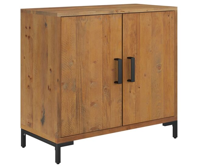 Vidaxl aparador de madera maciza de pino marrón 75x35x70 cm