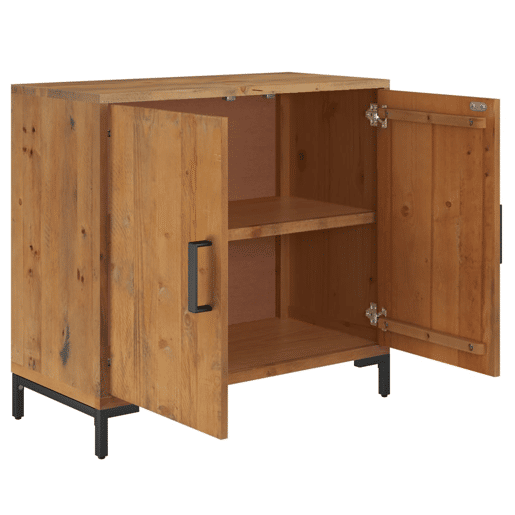 vidaXL Aparador 75x35x70 cm pinho maciço castanho vidaXL Aparador 75x35x70 cm pinho maciço castanho