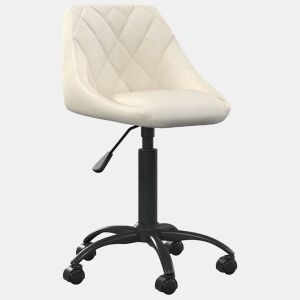vidaXL Cadeira de jantar veludo cor creme