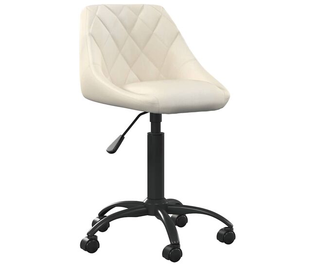 Vidaxl silla de comedor de terciopelo crema