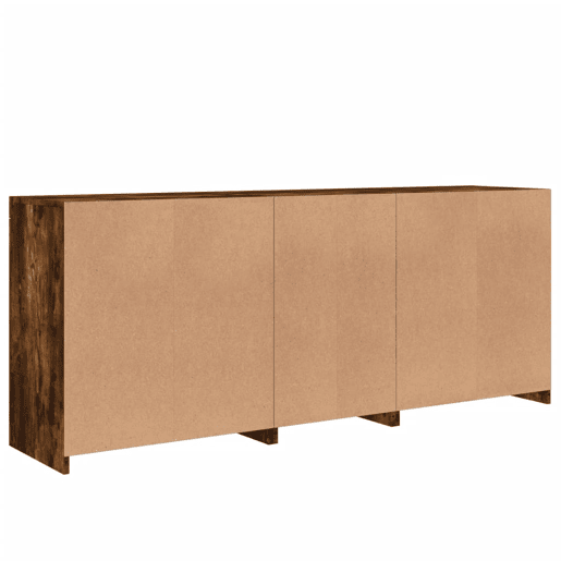 vidaXL Aparador com luzes LED 162x37x67 cm carvalho fumado vidaXL Aparador com luzes LED 162x37x67 cm carvalho fumado