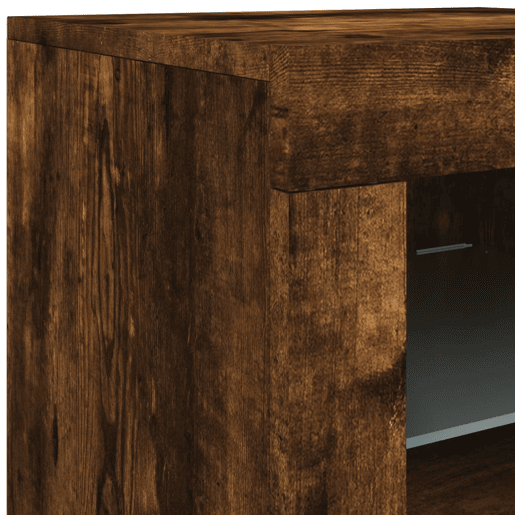 vidaXL Aparador com luzes LED 162x37x67 cm carvalho fumado vidaXL Aparador com luzes LED 162x37x67 cm carvalho fumado