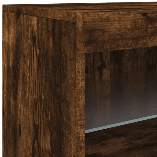 vidaXL Aparador com luzes LED 162x37x67 cm carvalho fumado vidaXL Aparador com luzes LED 162x37x67 cm carvalho fumado