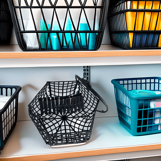 Conjunto de cesto de plástico preto Well Home + pinça