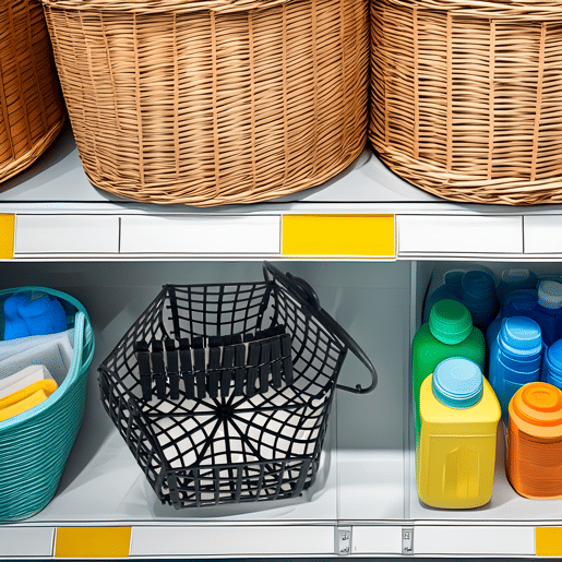 Conjunto de cesto de plástico preto Well Home + pinça