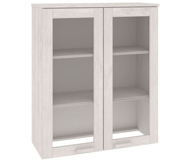 Vidaxl aparador superior hamar madera maciza pino blanco 85x35x100 cm