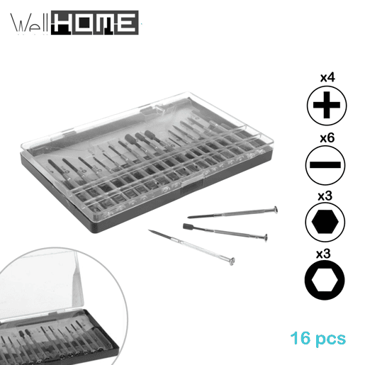 Bem Home 16pc Conjunto de chave de fenda de precisão