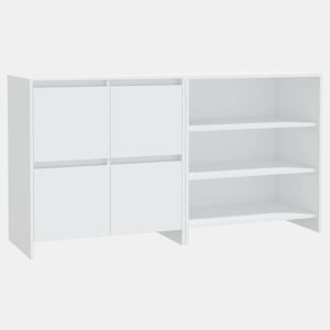 vidaXL 2 pcs aparador em madeira processada branco