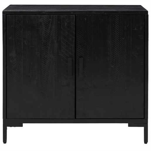 vidaXL Aparador 75x35x70 cm pinho maciço preto