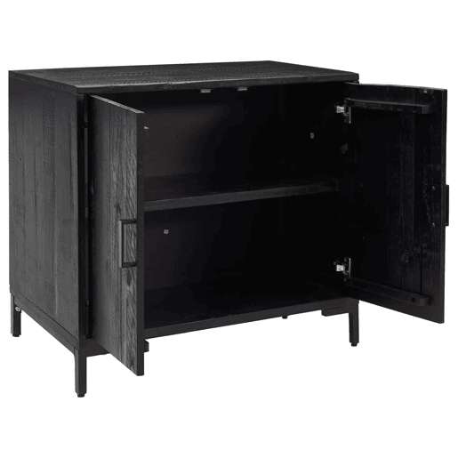 vidaXL Aparador 75x35x70 cm pinho maciço preto