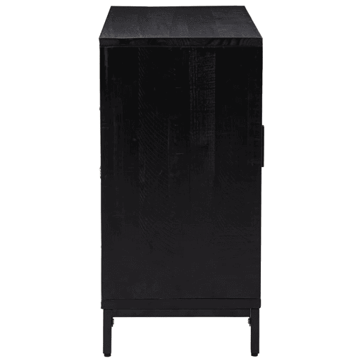 vidaXL Aparador 75x35x70 cm pinho maciço preto