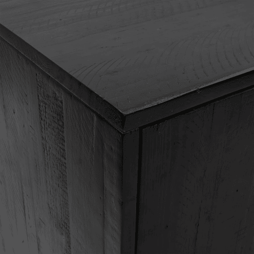 vidaXL Aparador 75x35x70 cm pinho maciço preto