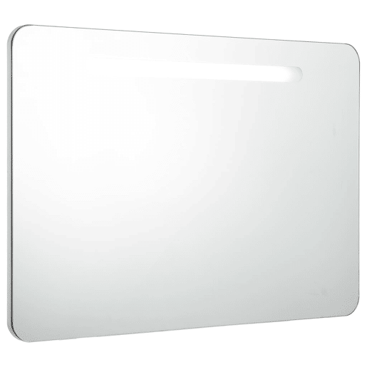 vidaXL Armário espelhado para casa de banho com LED 80x9,5x55 cm vidaXL Armário espelhado para casa de banho com LED 80x9,5x55 cm