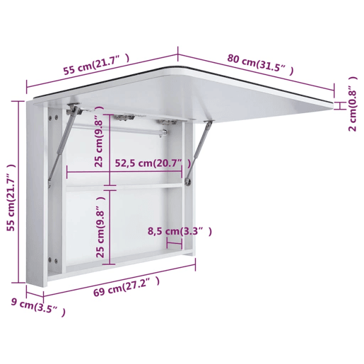 vidaXL Armário espelhado para casa de banho com LED 80x9,5x55 cm vidaXL Armário espelhado para casa de banho com LED 80x9,5x55 cm