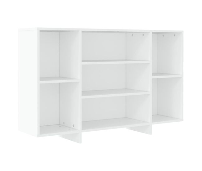 Vidaxl aparador de madera contrachapada blanco 120x30x75 cm