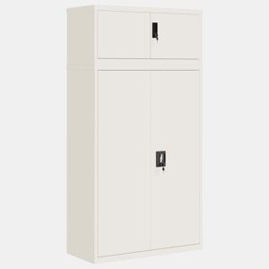vidaXL Arquivador 90x40x180 cm aço branco