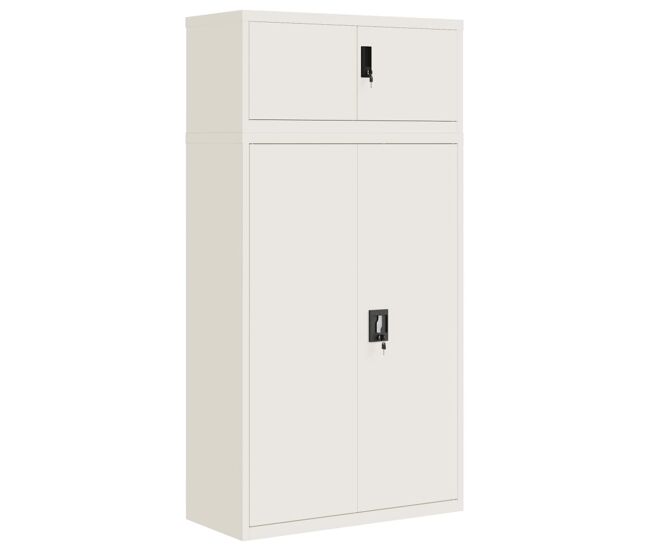 Vidaxl armario archivador de acero blanco 90x40x180 cm