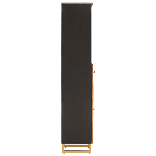vidaXL Armário para WC 38x33,5x160 cm mangueira maciça castanhopreto vidaXL Armário para WC 38x33,5x160 cm mangueira maciça castanhopreto