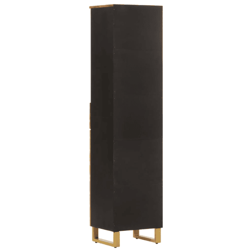 vidaXL Armário para WC 38x33,5x160 cm mangueira maciça castanhopreto vidaXL Armário para WC 38x33,5x160 cm mangueira maciça castanhopreto