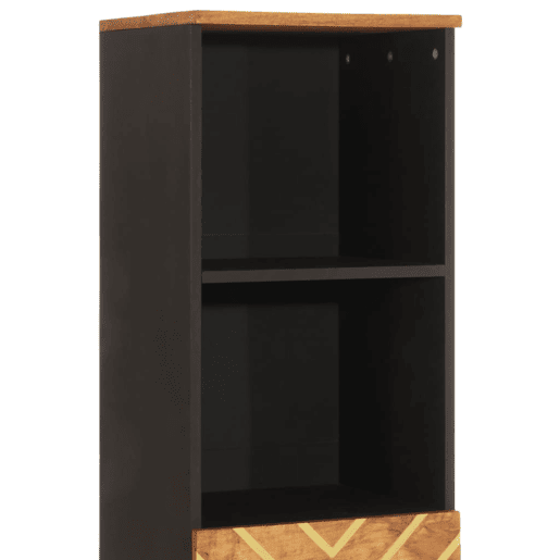 vidaXL Armário para WC 38x33,5x160 cm mangueira maciça castanhopreto vidaXL Armário para WC 38x33,5x160 cm mangueira maciça castanhopreto