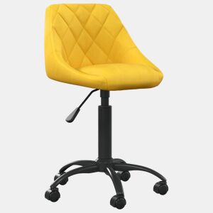 vidaXL Cadeira de jantar veludo amarelo mostarda