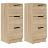 vidaXL Aparadores 2pcs 30x30x70 cm madeira processada carvalho sonoma