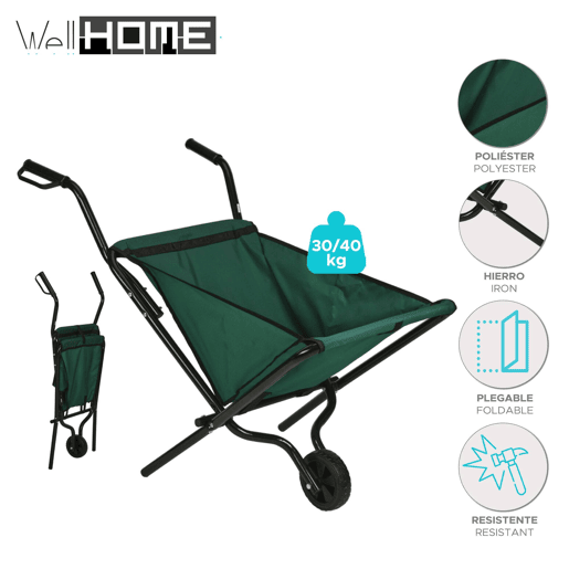 Bem Home Empilhadeira Dobrável Verde - Carga máxima 30-40Kg