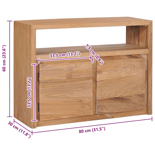 vidaXL Aparador 80x30x60 cm madeira de teca maciça vidaXL Aparador 80x30x60 cm madeira de teca maciça