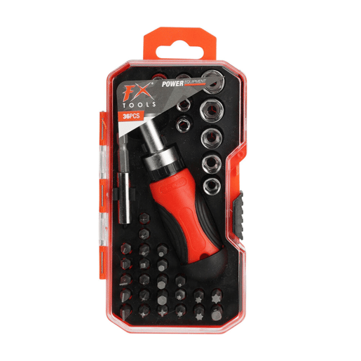Bem Home set de 25Pcs Aparafusadoras de Catraca TPR Laranja e Preto