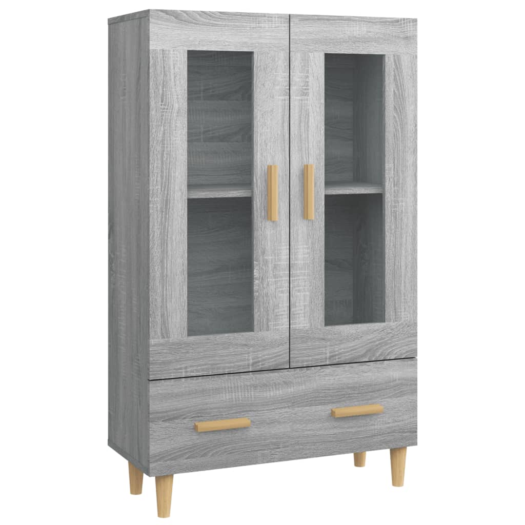 Vidaxl aparador alto de madera contrachapada gris sonoma 70x31x115 cm