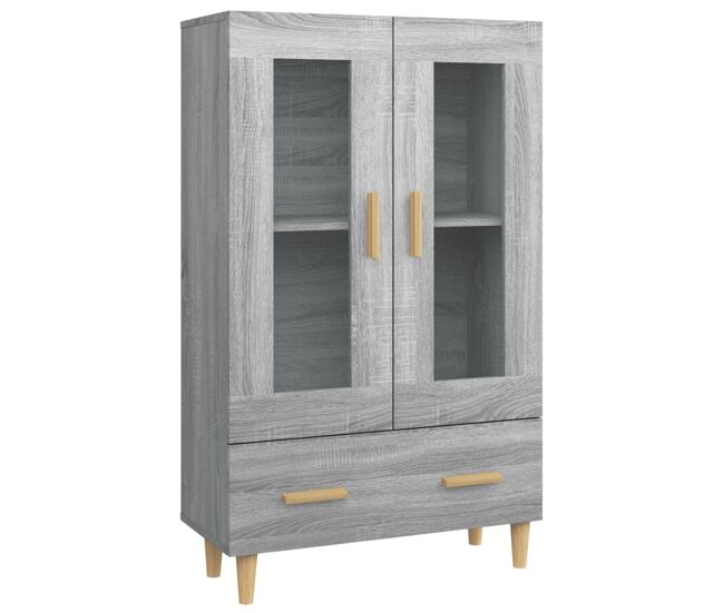 Vidaxl aparador alto de madera contrachapada gris sonoma 70x31x115 cm