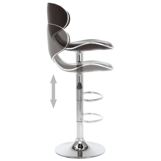 vidaXL Bancos de bar 2 pcs couro artificial castanho
