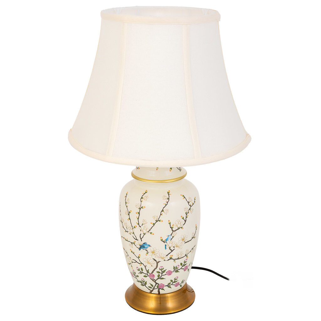 Lámpara de mesa de ceramica blanco d33x55