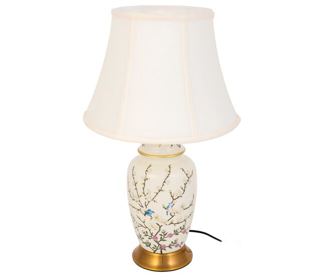 Lámpara de mesa de ceramica blanco d33x55